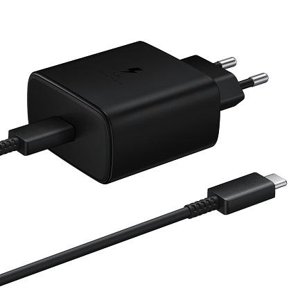traver charger SAMSUNG 45W + cable USB Type-C σε Type-C black 