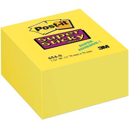 POST IT Super Sticky 654-12 76x76mm Notepads (12 Pieces)