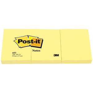 Χαρτάκια σημειώσεων POST IT 653 38x51mm (3 σετ)