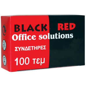 Μεταλλικοί συνδετήρες Νο 3 28mm BLACK RED (10 Τεμάχια)