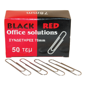 Μεταλλικοί συνδετήρες Νο 7 78mm BLACK RED (10 Τεμάχια)