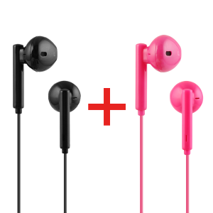 Σετ Bluetooth ακουστικά CRYSTAL AUDIO BIE-02 Μαύρα & Ροζ