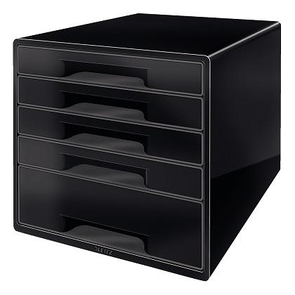 5-seater chest of drawers LEITZ cube 5253 black