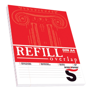 Μπλοκ ριγέ Α4 Refill Overlap SKAG 80 φύλλα (10 Τεμάχια)