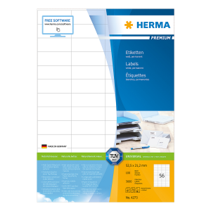 Ετικέτες 52.5x21.2 HERMA PREMIUM 4273 (100 φύλλα)