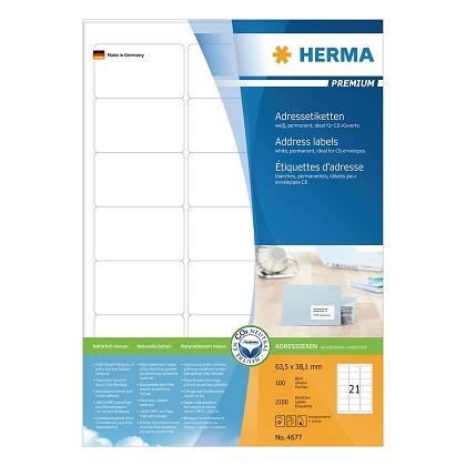 labels 63.5x38.1 HERMA PREMIUM 4677 (100 sheets)