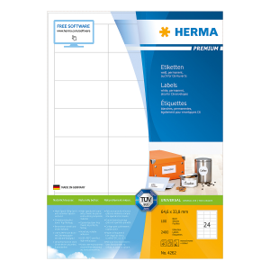 Ετικέτες 64.6x33.8 HERMA PREMIUM 4262 (100 φύλλα)