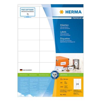 labels 70x36 HERMA PREMIUM 4453 (100 sheets)