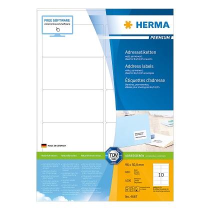 labels 96x50.8 HERMA PREMIUM 4667 (100 sheets)