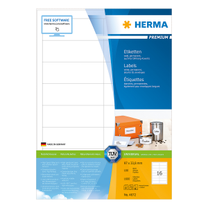Ετικέτες 97x33.8 HERMA PREMIUM 4672 (100 φύλλα)