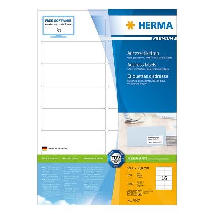 labels 99.1x33.8 HERMA PREMIUM 4267 (100 sheets)