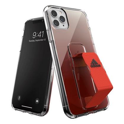  Transparent ADIDAS case with handle for iPhone 11 Pro Max red