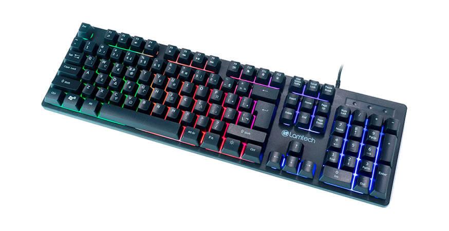 LAMTECH wired keyboard Rainbow Backlight