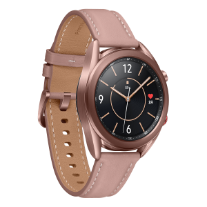 SAMSUNG Galaxy Watch 3 4G 41mm Ροζ Χρυσαφί με ροζ δερμάτινο λουράκι