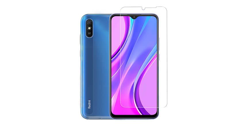 Transparent case + COSY screen protector glass for XIAOMI Redmi 9A