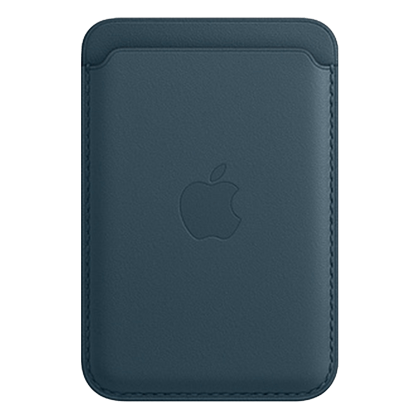  Leather Wallet case with MagSafe iPhone Baltic Blue