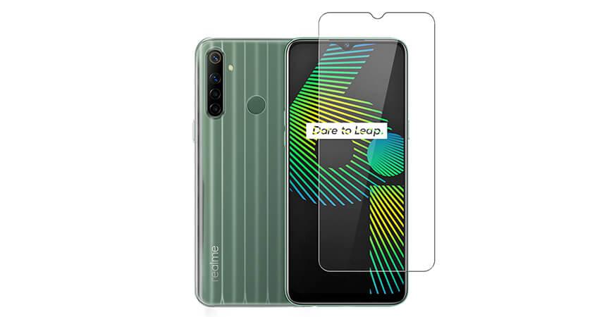  Transparent case + COSY screen protector glass for REALME 6i