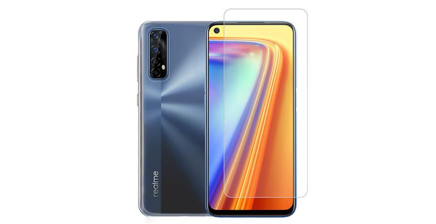  Transparent case + COSY screen protector glass for REALME 7
