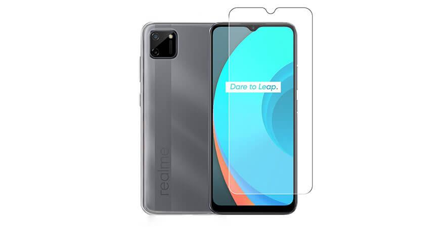  Transparent case + COSY screen protection glass for REALME C11