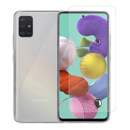 Transparent Case + COSY Screen Protector Glass for SAMSUNG Galaxy A52