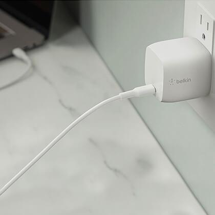  Travel Charger BELKIN Boost Charge Dual Gan USB-C 30W White