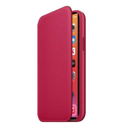 APPLE Folio iPhone 11 Pro Raspberry Leather Case