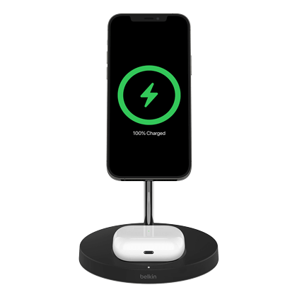 Wireless Charger BELKIN Boost Charge 2 in 1 with MagSafe Black