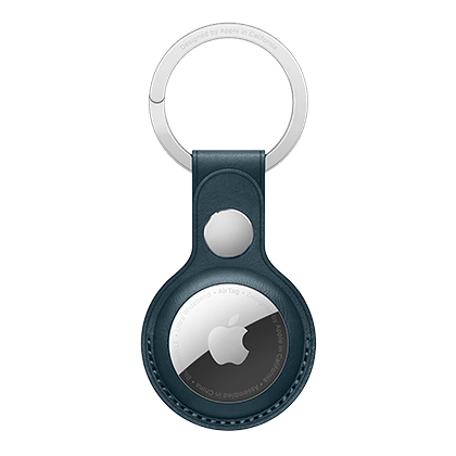 AirTag Leather Key Ring APPLE Baltic Blue