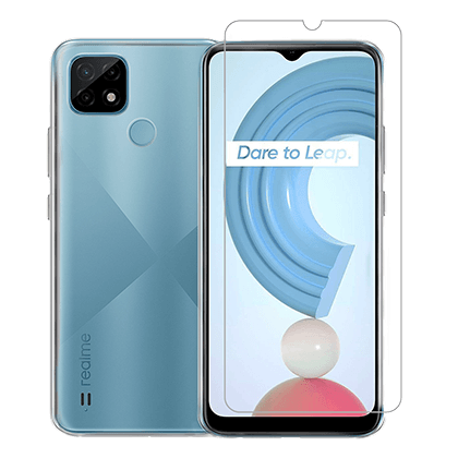  Transparent Case + COSY Screen Protector Glass for Realme C21