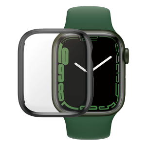 Γυαλί Προστασίας Οθόνης με Πλαίσιο PANZERGLASS Platinum Full Body Antibacterial Black για APPLE Watch Series 7/ 8 41mm