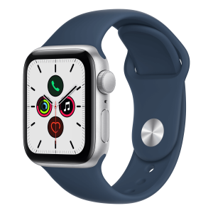 APPLE Watch SE GPS 40mm Silver Aluminium με Sport Band Blue