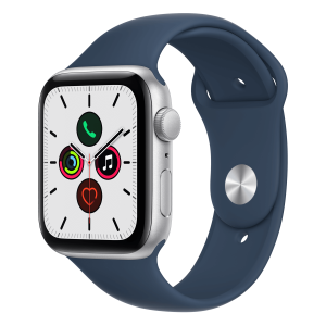 APPLE Watch SE GPS 44mm Silver Aluminium με Sport Band Blue