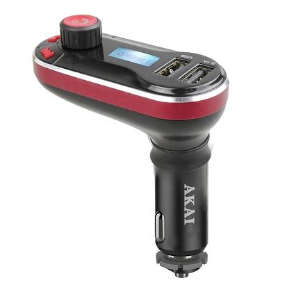 AKAI Dual Car Charger with Bluetooth FM Transmitter FMT-66BT 2.1A