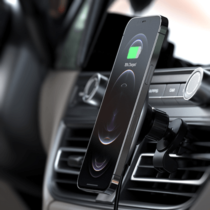  SATECHI Magnetic Car Support Stand with Wireless Charging