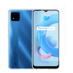 Διάφανη Θήκη + Γυαλί Προστασίας Οθόνης COSY για Realme C11 2021