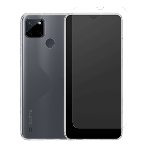 Διάφανη Θήκη + Γυαλί Προστασίας Οθόνης COSY για Realme C21 Y/ C25 Y