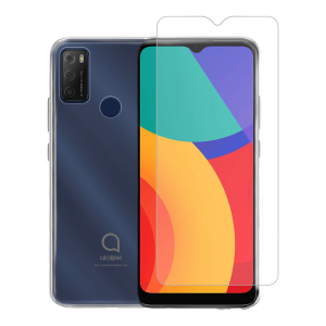 Διάφανη Θήκη + Γυαλί Προστασίας Οθόνης COSY για ALCATEL 1 (2021)