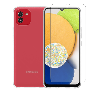 Διάφανη Θήκη + Γυαλί Προστασίας Οθόνης COSY για SAMSUNG Galaxy A03 4G