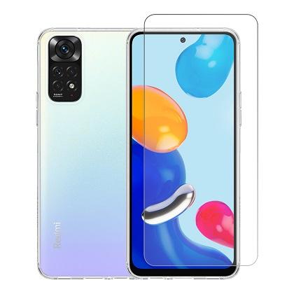 Transparent Case + COSY Screen Protector Glass for XIAOMI Redmi Note 11 4G / 11s