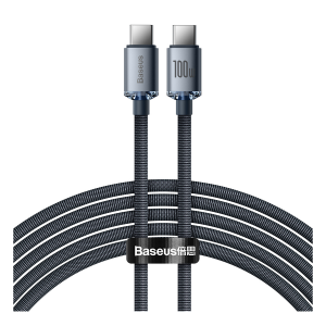 Καλώδιο BASEUS Crystal Shine USB Type-C σε USB Type-C 100W 2 Μέτρα