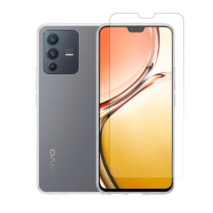 Διάφανη Θήκη + Γυαλί Προστασίας Οθόνης COSY για VIVO V23 5G