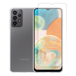 Διάφανη Θήκη + Γυαλί Προστασίας Οθόνης COSY για SAMSUNG Galaxy A23 5G