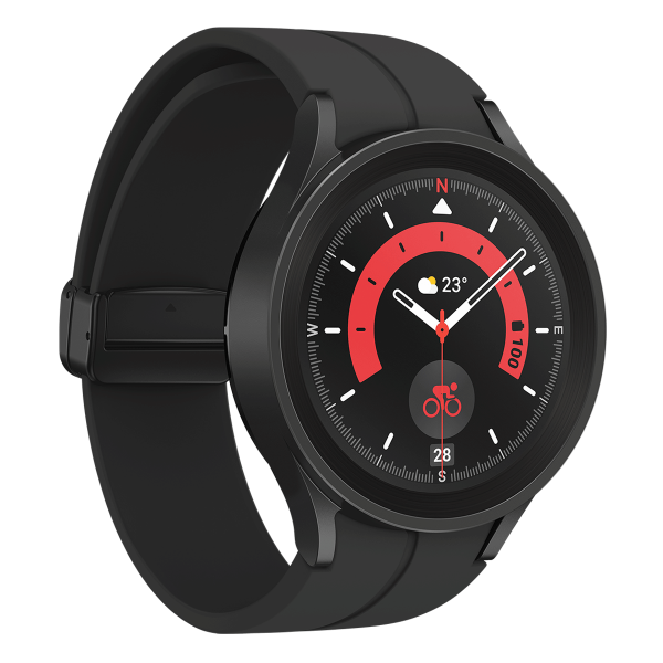 SAMSUNG Galaxy Watch5 Pro LTE 45mm Titanium Μαύρο Smartwatch