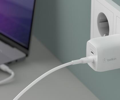 BELKIN Boost Charge Dual USB-C Travel Charger with PPS 65W