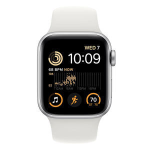 APPLE Watch SE GPS 44mm Silver Aluminium Case με White Sport Band Smartwatch
