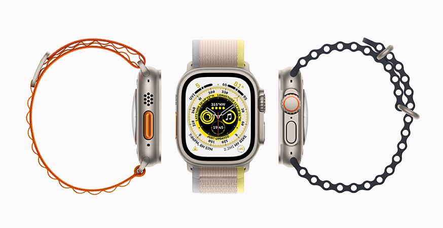 APPLE Watch Ultra GPS + Cellular 49mm Titanium Case with Yellow/Beige Trail Loop - S/M Smartwatch