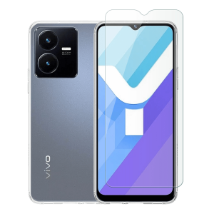Διάφανη Θήκη + Γυαλί Προστασίας Οθόνης COSY για VIVO Y22s