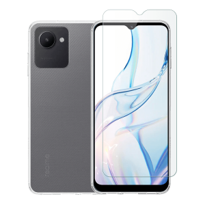 Διάφανη Θήκη + Γυαλί Προστασίας Οθόνης COSY για Realme C30