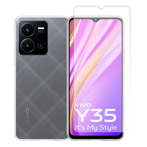 Διάφανη Θήκη + Γυαλί Προστασίας Οθόνης COSY για VIVO Y35
