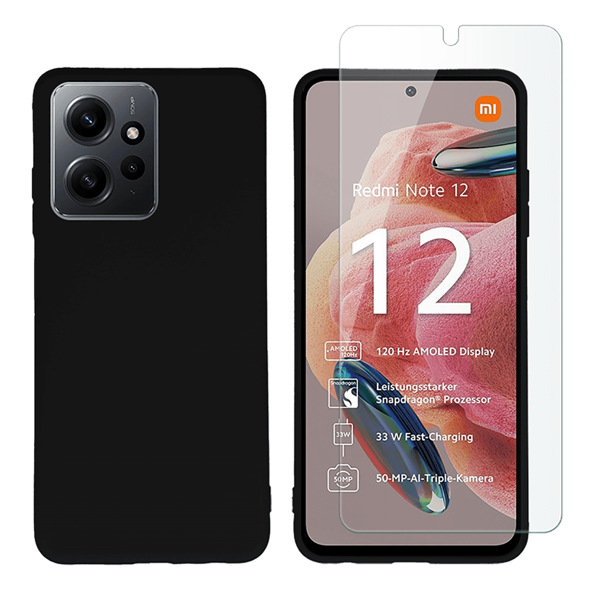 Θήκη Matte + Γυαλί Προστασίας Οθόνης COSY για XIAOMI Redmi Note 12 4G